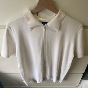 Eileen Fisher White Short Sleeve Top